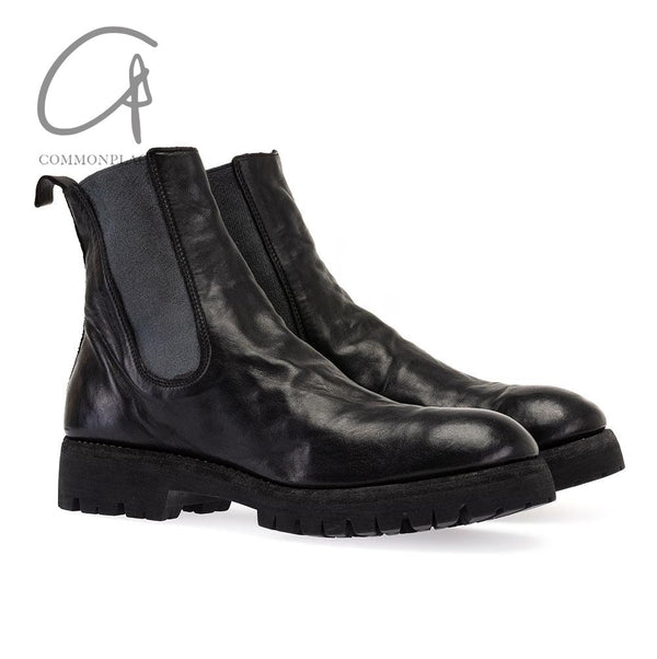 Guidi 76V Horse Leather Chelsea Boots Italy Artisan Common Place Brand Collection Store GD-76V-HEI Black